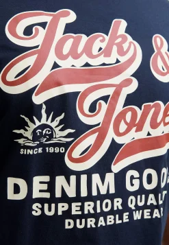 JACK & JONES PLUS T-shirt med stort tryck framtill Mörkgrön Discount
