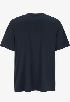 JACK & JONES PLUS T-shirt med stort tryck framtill Marin New