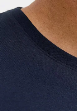 JACK & JONES PLUS T-shirt med stort tryck framtill Marin New