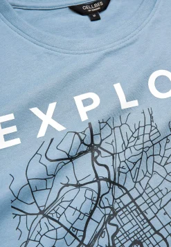Cellbes of Sweden T-shirt med tryck Blå Sale