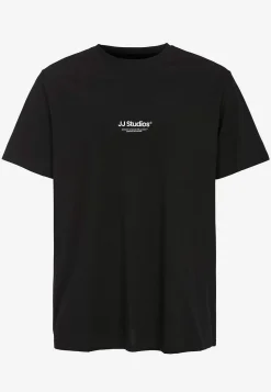 JACK & JONES PLUS T-shirt med tryck framtill Svart New