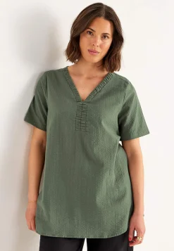 Cellbes of Sweden Tunika i bäckebölja Khakigrön Discount