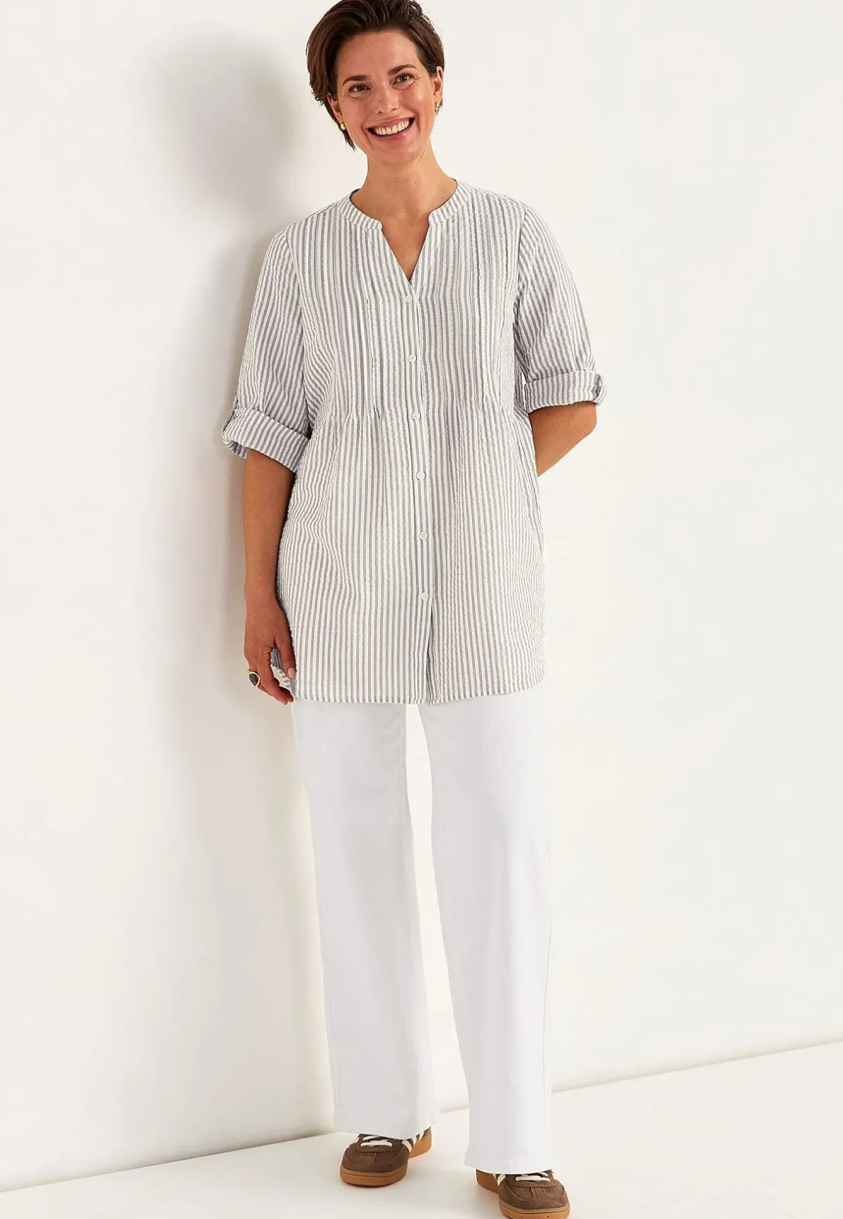 Cellbes of Sweden Tunika i bäckebölja Turkos/Randig Sale