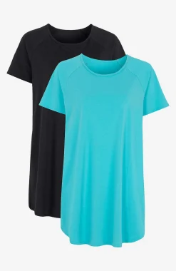 Cellbes of Sweden Tunika i ekologisk bomull Alex 2-pack Turkos + Svart Outlet