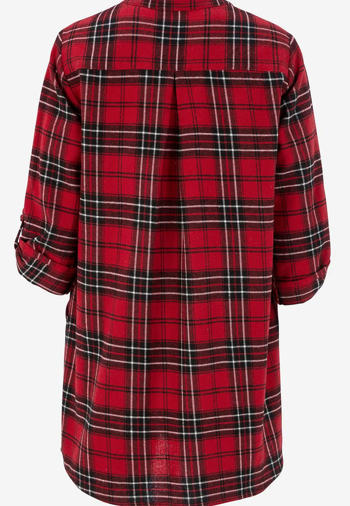 Cellbes of Sweden Tunika i flanell med fickor Röd / Rutig