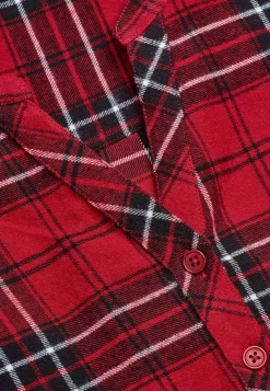 Cellbes of Sweden Tunika i flanell med fickor Röd / Rutig