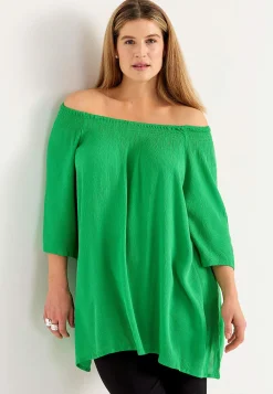 Cellbes of Sweden Tunika i viskoscrêpe Grön Best