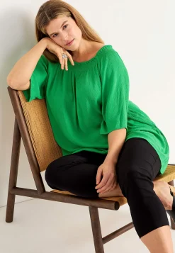 Cellbes of Sweden Tunika i viskoscrêpe Grön Best