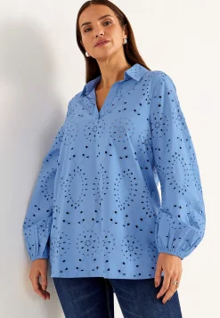 Cellbes of Sweden Tunika med brodyr Blå Best