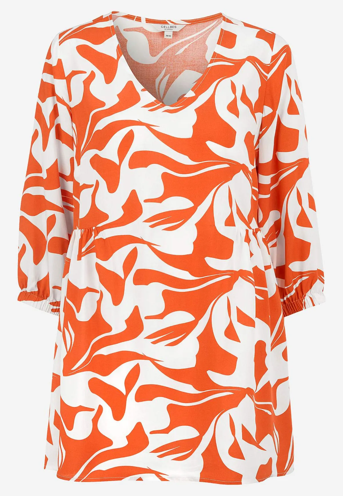 Cellbes of Sweden Tunika med 3/4-ärm Orange / Mönstrad Sale