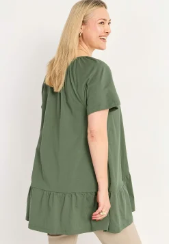 Cellbes of Sweden Tunika med volang nertill Khakigrön Hot
