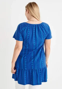 Cellbes of Sweden Tunika med volang nertill Blå / Blå Discount