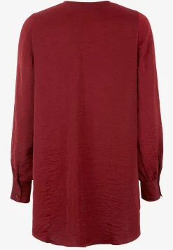 Cellbes of Sweden Tunika med volangkrage Vinröd New
