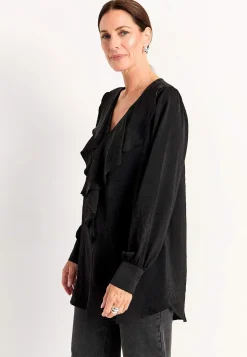 Cellbes of Sweden Tunika med volangkrage Svart Outlet