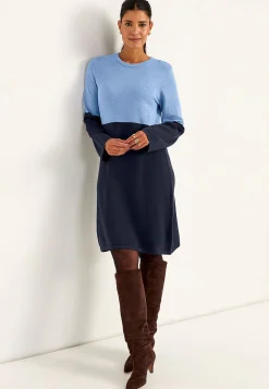 Cellbes of Sweden Tvåfärgad, finstickad klänning Outlet