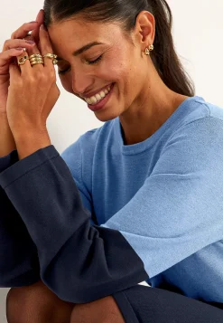 Cellbes of Sweden Tvåfärgad, finstickad klänning Outlet