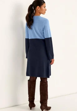 Cellbes of Sweden Tvåfärgad, finstickad klänning Outlet