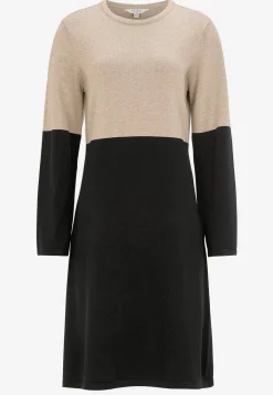 Cellbes of Sweden Tvåfärgad, finstickad klänning Outlet