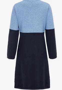 Cellbes of Sweden Tvåfärgad, finstickad klänning Blå / Marin New