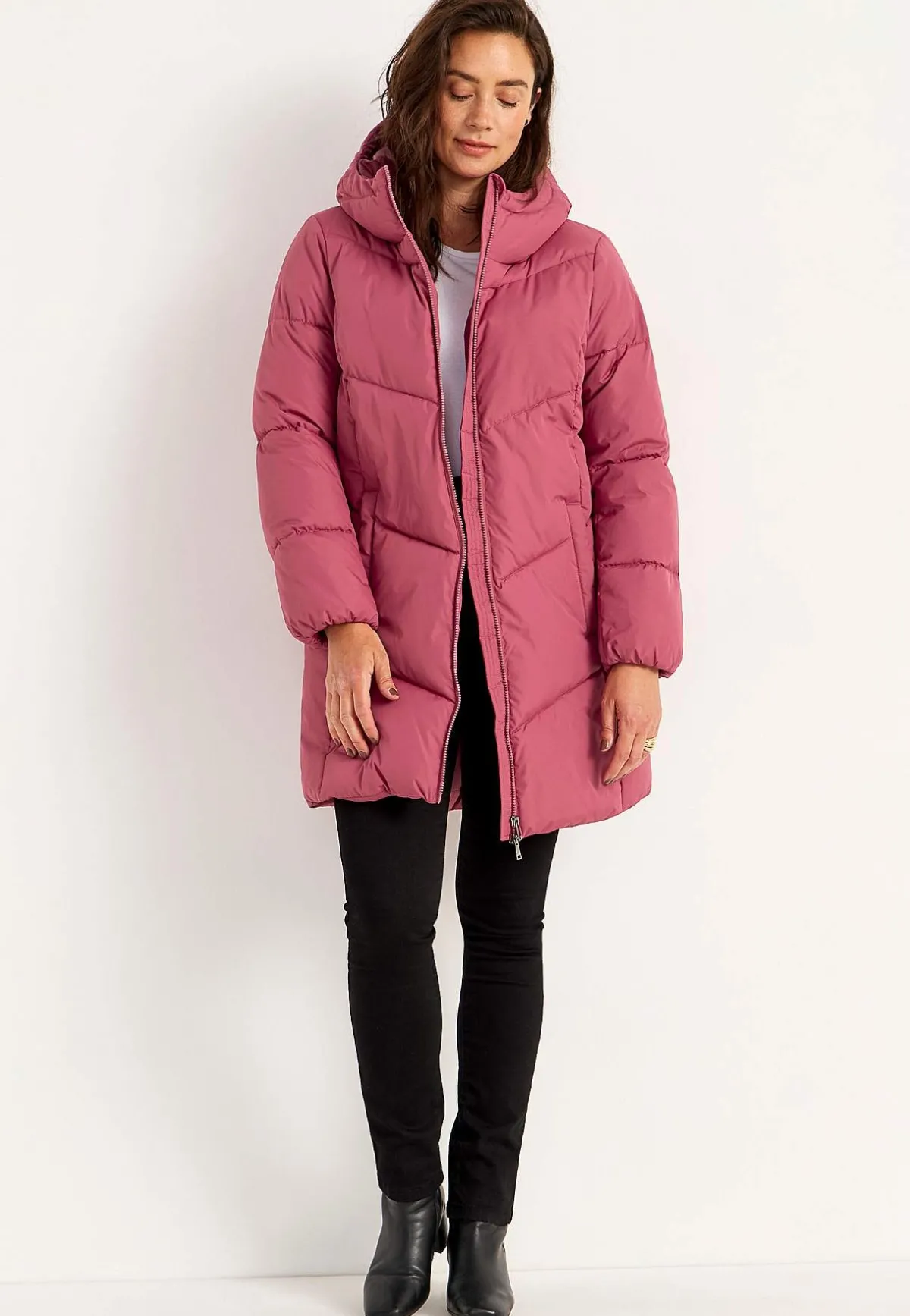 Cellbes of Sweden Varm jacka med fluffig vaddering Gammalrosa New