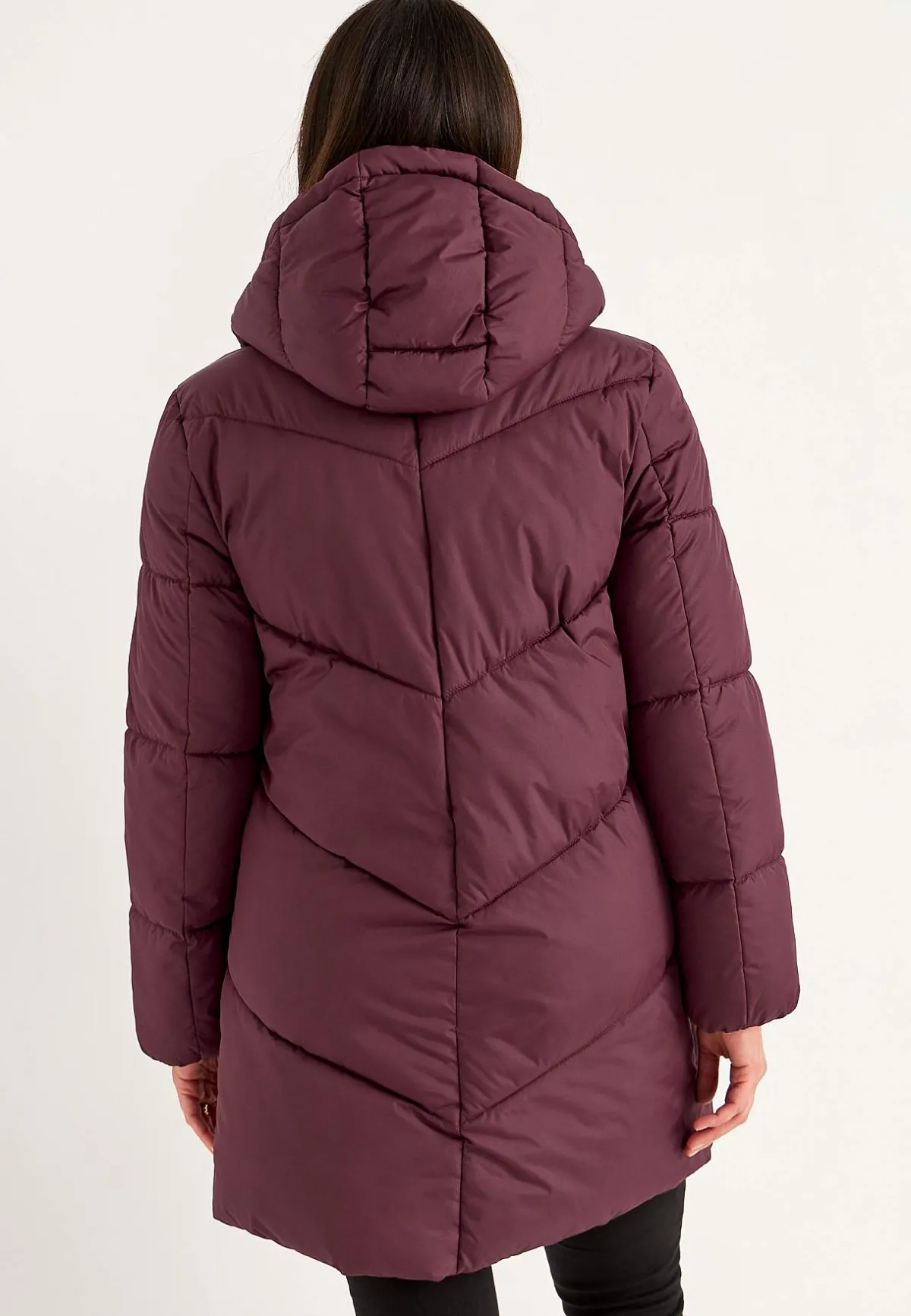 Cellbes of Sweden Varm jacka med fluffig vaddering Vinröd Best