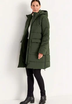 Cellbes of Sweden Varm jacka med sidodragkedjor nertill Mörkgrön Clearance