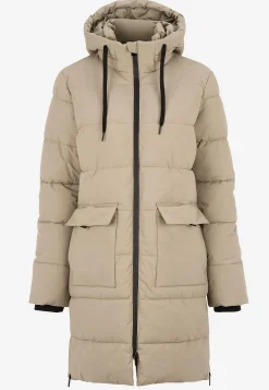 Cellbes of Sweden Varm jacka med sidodragkedjor nertill Mörk beige Hot