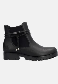 Rieker Varmfodrad känga i skinn Svart Sale