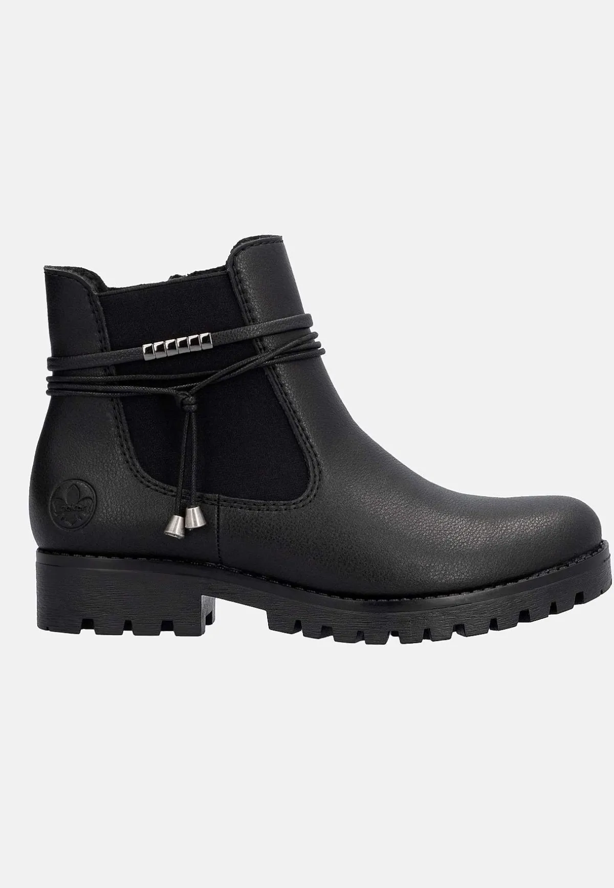 Rieker Varmfodrad känga i skinn Svart Sale