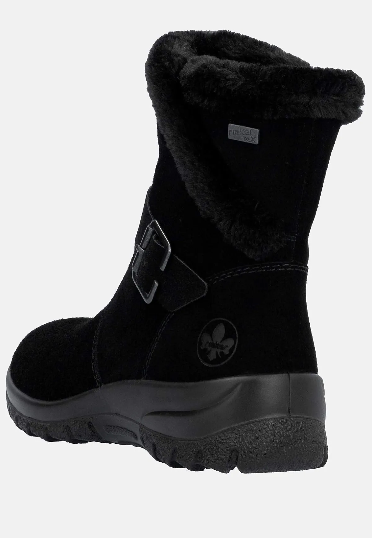 Rieker Varmfodrad mockakänga Svart Outlet