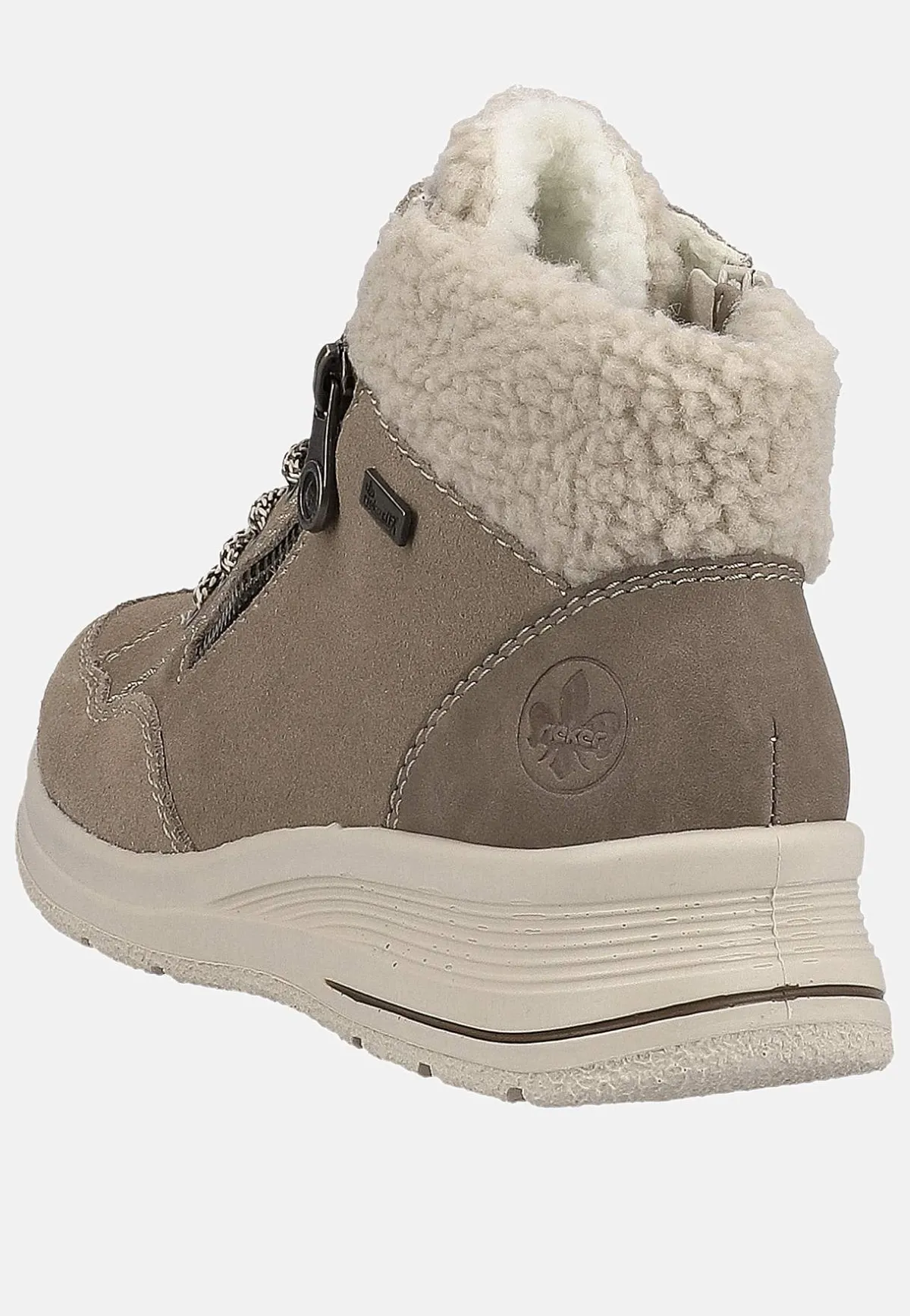 Rieker Varmfodrad, vattenavvisande mockakänga Mörk beige