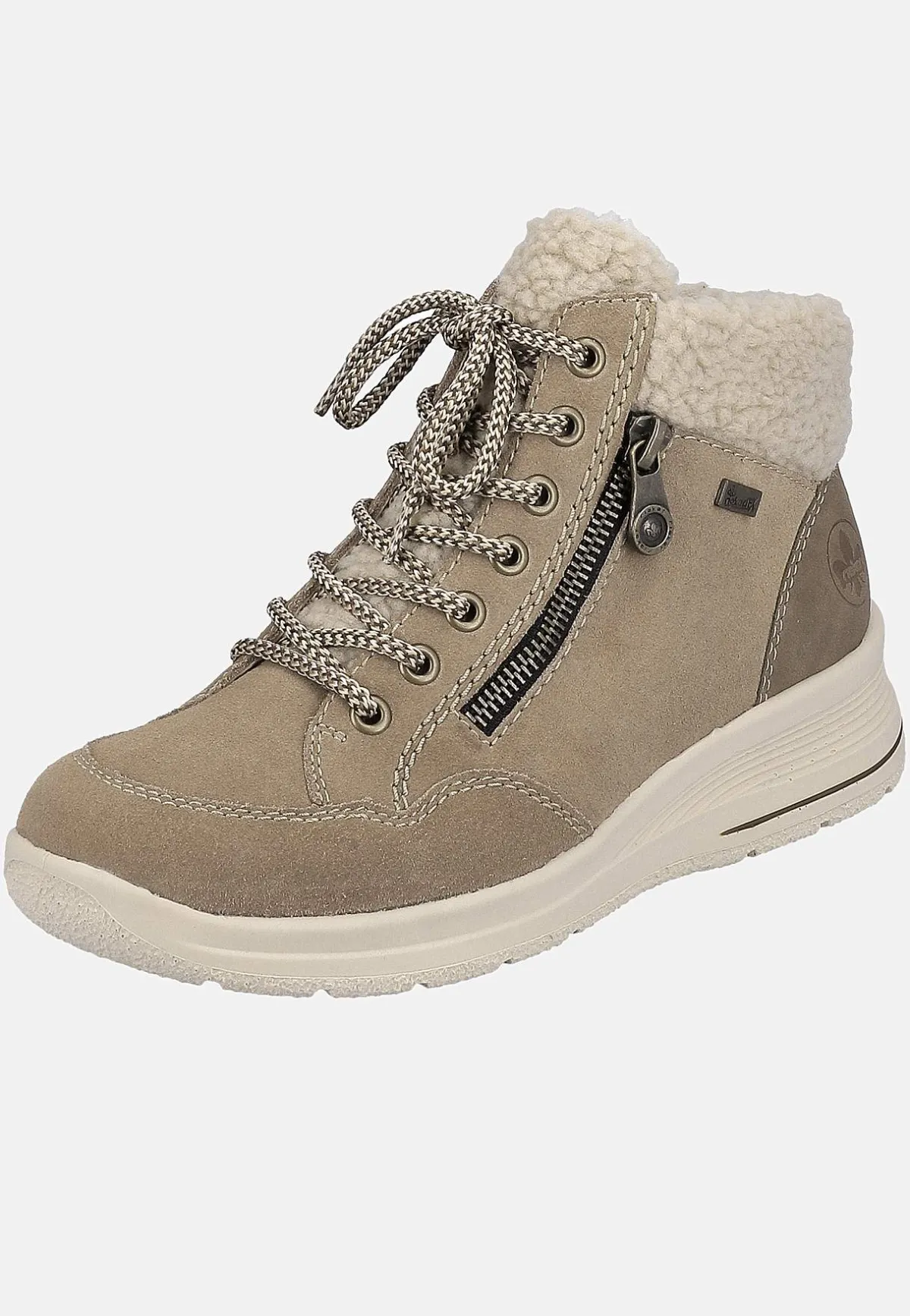 Rieker Varmfodrad, vattenavvisande mockakänga Mörk beige