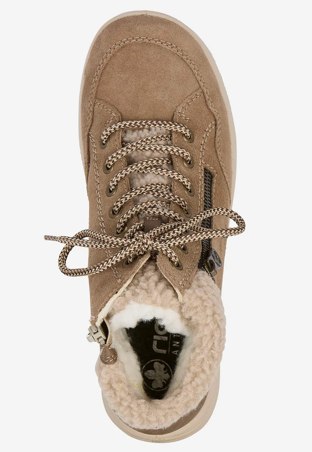 Rieker Varmfodrad, vattenavvisande mockakänga Mörk beige