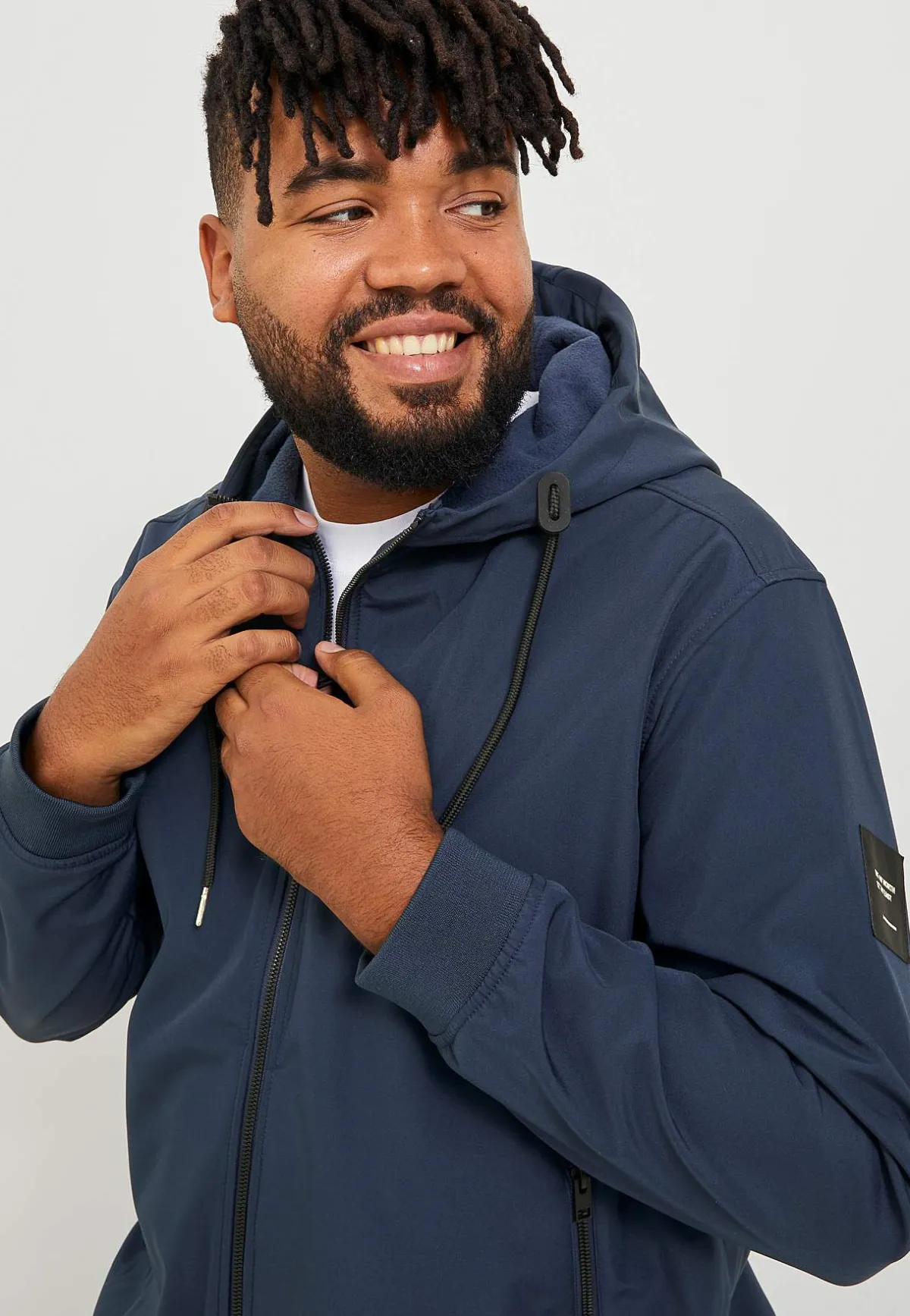 JACK & JONES PLUS Vattenavvisande softshelljacka med huva Discount