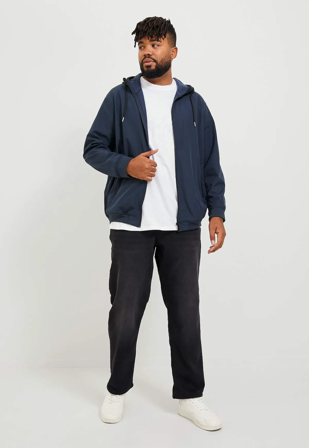 JACK & JONES PLUS Vattenavvisande softshelljacka med huva Discount