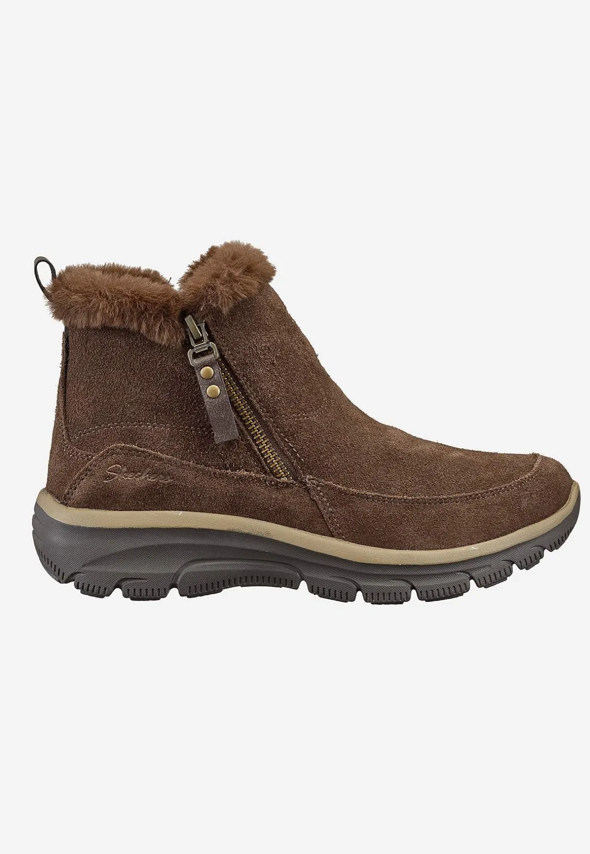 Skechers Vattenavvisande vinterkänga i mocka Easy Going Sale