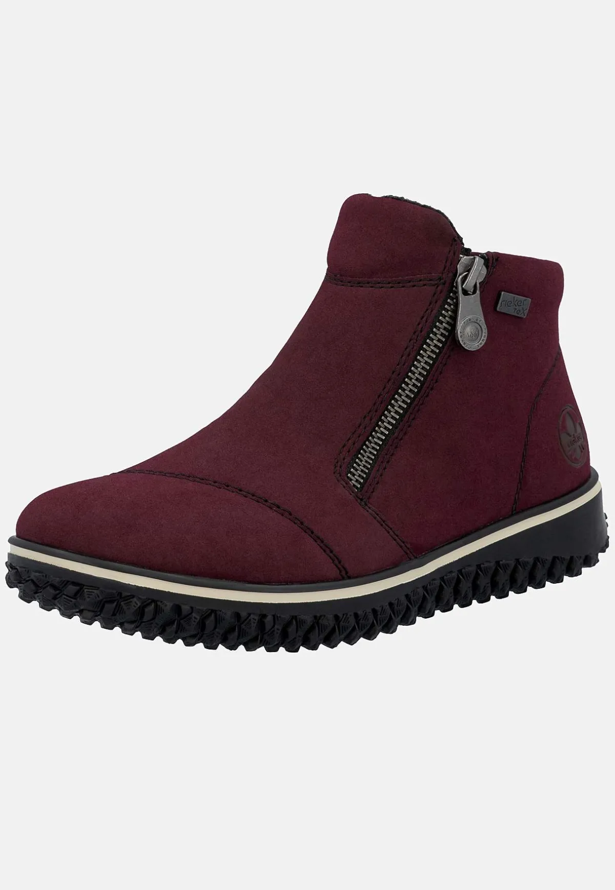 Rieker Vattentät känga Vinröd Outlet