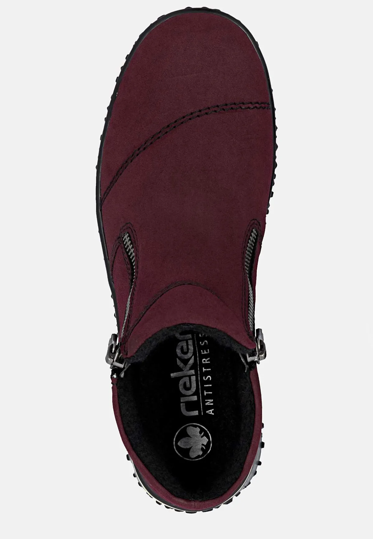 Rieker Vattentät känga Vinröd Outlet