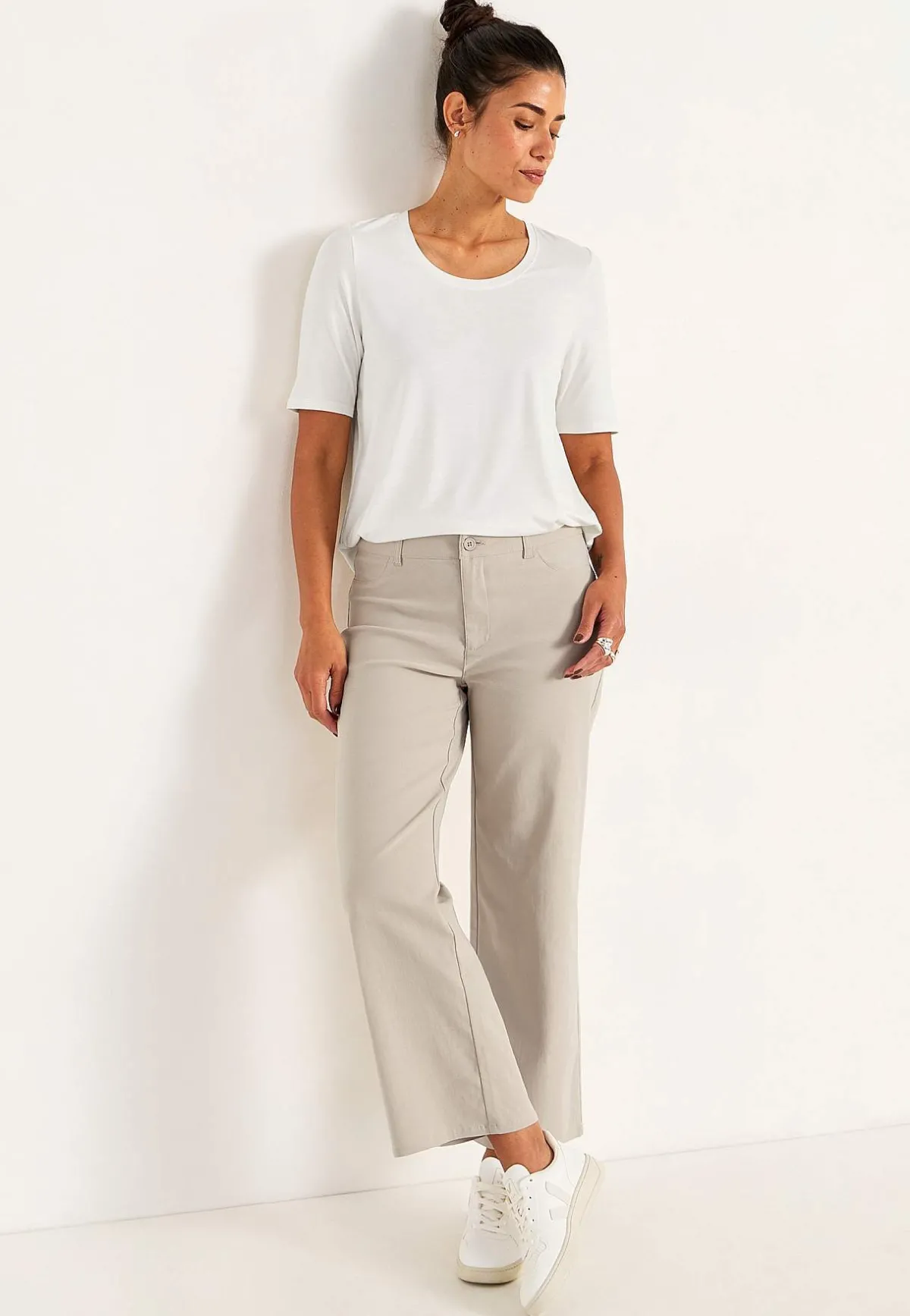 Cellbes of Sweden Vid ankelbyxa i bengalin Beige Hot