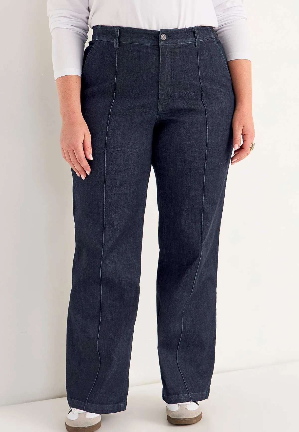 Cellbes of Sweden Vida jeans med sydda pressveck Mia Mörkblå Denim Online