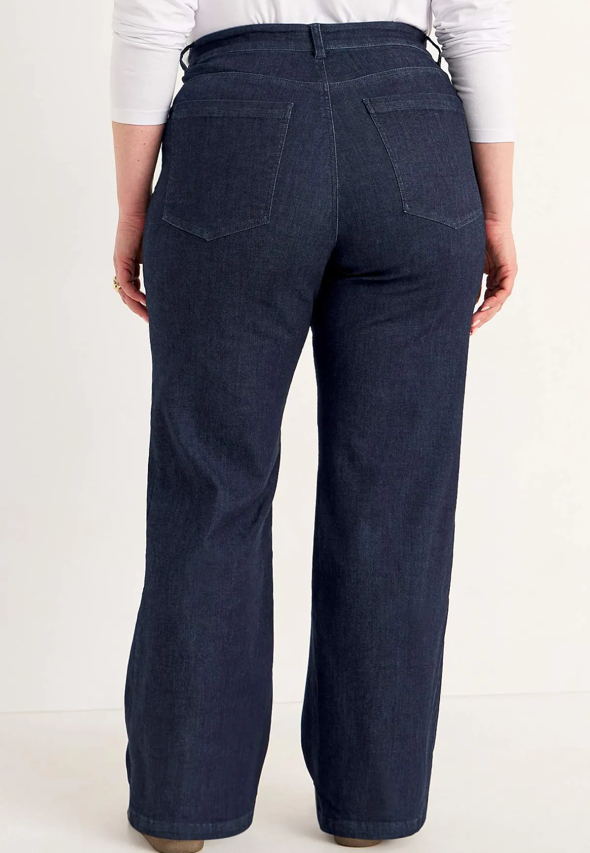 Cellbes of Sweden Vida jeans med sydda pressveck Mia Mörkblå Denim Online