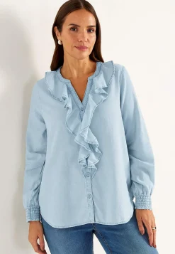 Cellbes of Sweden Volangblus i denim Best