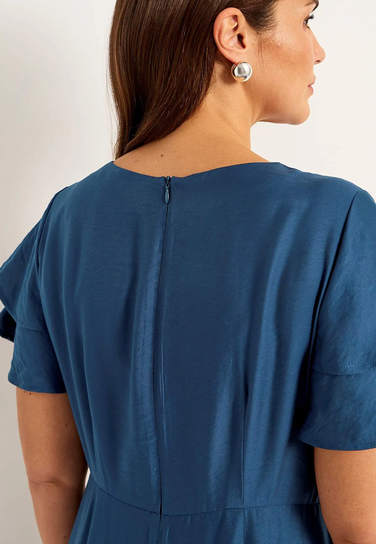 Cellbes of Sweden Volangklänning med fjärilsärmar Mörkblå Discount