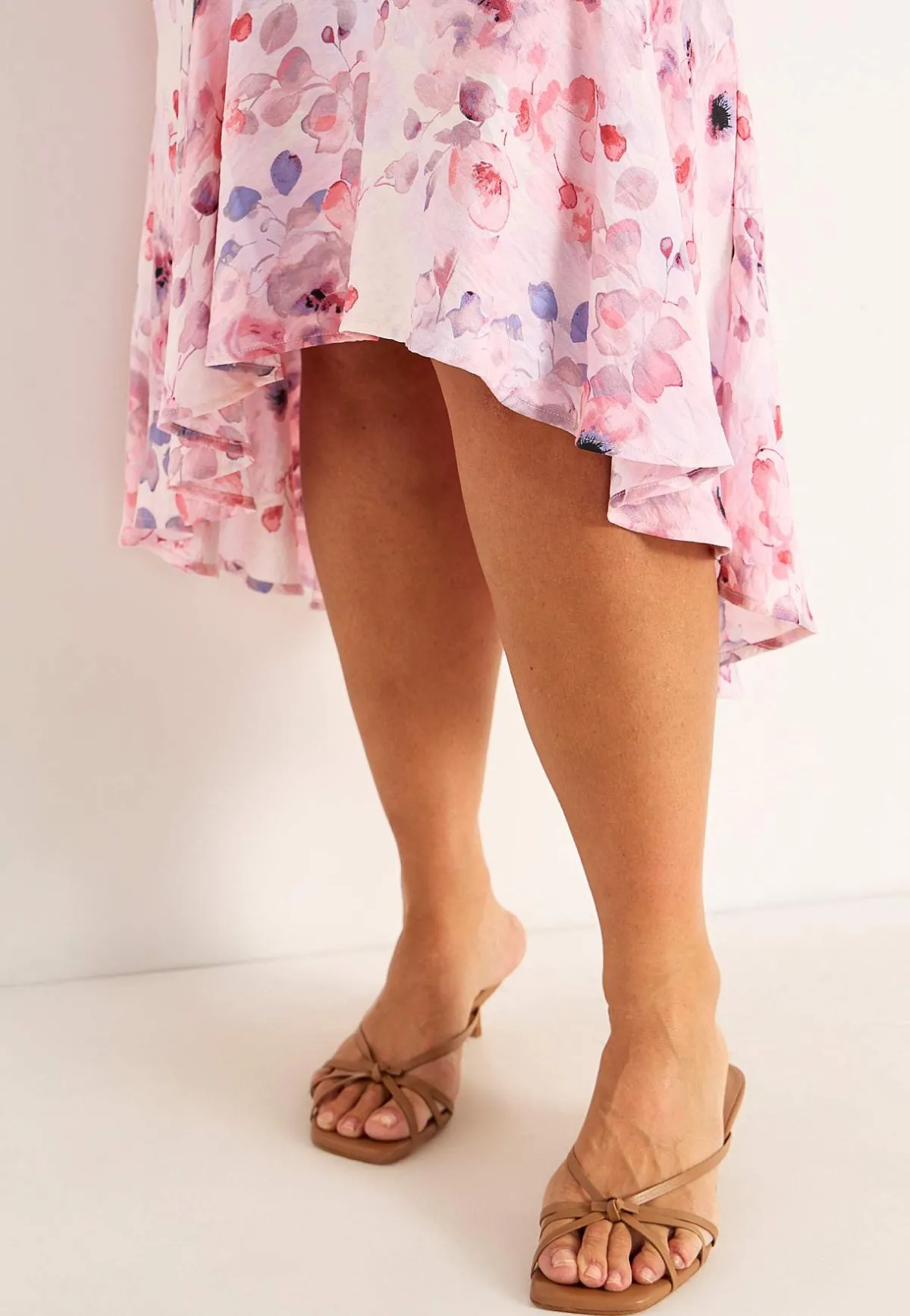 Cellbes of Sweden Volangklänning med fjärilsärmar Rosa / Blommig Best