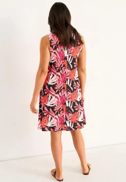 Cellbes of Sweden V-ringad, ärmlös trikåklänning Rosa / Mönstrad Sale