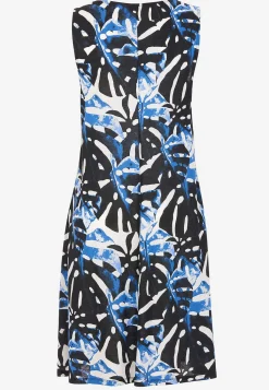 Cellbes of Sweden V-ringad, ärmlös trikåklänning Blå / Mönstrad Online