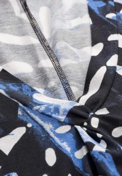 Cellbes of Sweden V-ringad, ärmlös trikåklänning Blå / Mönstrad Online