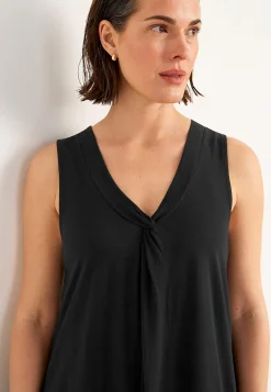 Cellbes of Sweden V-ringad, ärmlös trikåklänning Svart Sale