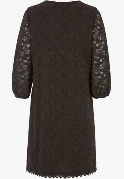 Cellbes of Sweden V-ringad spetsklänning Mörkbrun Hot