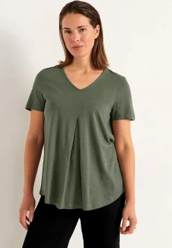 Cellbes of Sweden V-ringad trikåtopp Mörkgrön Sale